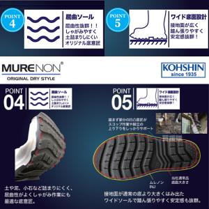 弘進ゴム 長靴 ムレノン S〜3L メンズ レ...の詳細画像3