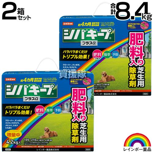 （P5倍）（最大1000円OFFクーポン）レインボー薬品 シバキーププラスα 4.2kg×2箱セット