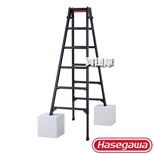長谷川工業 脚部伸縮式 脚立 はしご兼用 ブラックレーベル RYZB-18a