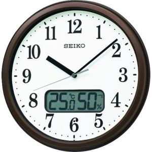 セイコータイムクリエーション 株 SEIKO 電波掛時計 “KX244B” 温度湿度表示付き KX244B 期間限定 ポイント10倍｜truetools