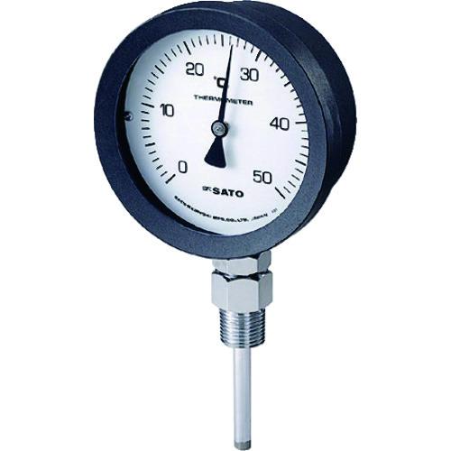 佐藤 バイメタル式温度計 BM-S-100P 0〜100度 50L 2085- BM-S-100P-...
