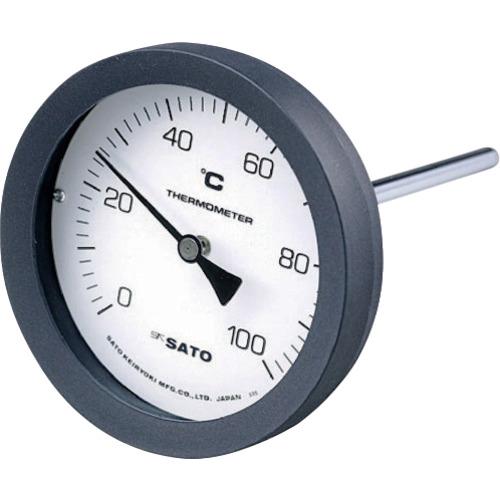 佐藤 バイメタル式温度計 BM-T-100P 0〜100度 50L 2080-12 BM-T-100...