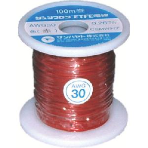 サンハヤト ジュンフロンETFE電線100M赤色 AWG30-100M-RED 期間限定 ポイント10倍｜truetools