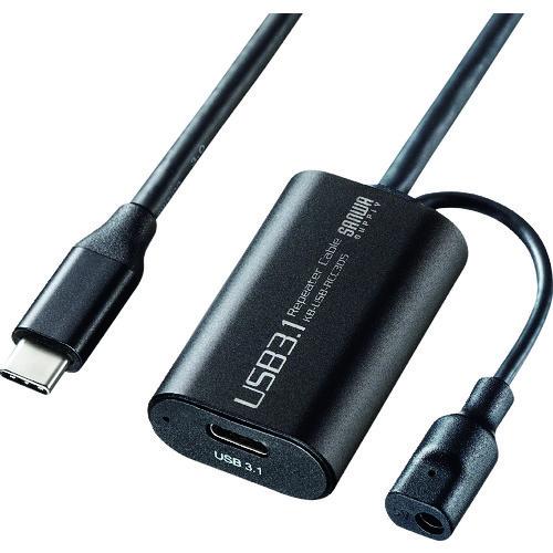 サンワサプライ SANWA 5m延長USB3.1 Type C-Type Cアクティブリピーターケー...