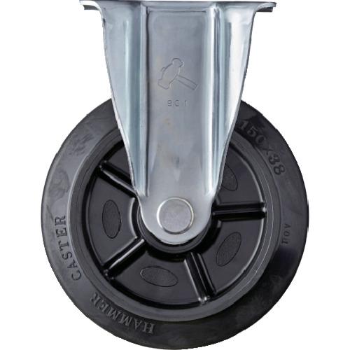 ハンマー 静音固定式ゴム車輪 ナイロンホイール・ラジアルボールベアリング 150mm 420SRP-...