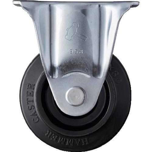 ハンマー 静音固定式ゴム車輪 ナイロンホイール・ラジアルボールベアリング 100mm 420SR-F...