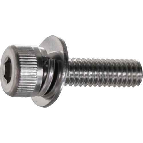 トラスコ中山 TRUSCO 座金組込六角穴付ボルト P=3 ステンレス M5X12 130本入 ばね...