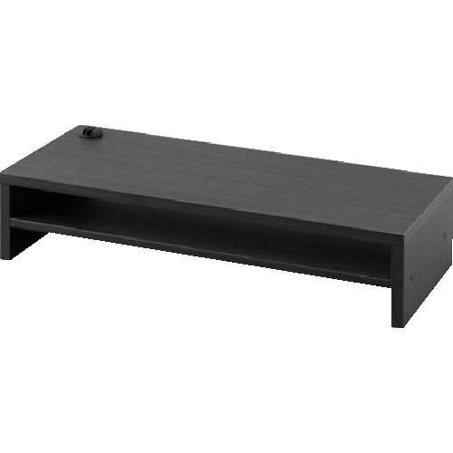 アイリスオーヤマ IRIS 289233 モニター台棚板付き ブラックオーク MNS590T-BO ...