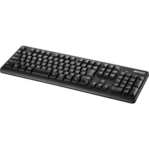 バッファロー BUFFALO Bluetoothキーボード 抗菌仕様 スタンダード フル ブラック ...