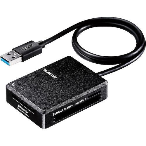 エレコム ELECOM メモリリーダライタ 超高速タイプ USB3.0 ケーブル50cm SD+mi...