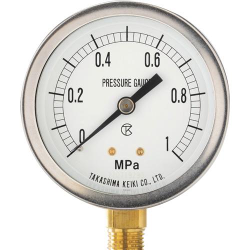 高島 密閉形圧力計 A枠立型・φ60 圧力レンジ0.0〜0.16MPa R1/4【1112016】 ...