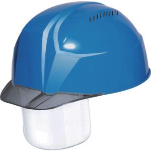 DICプラスチック安全資材営業部 DIC 超軽量 透明バイザーヘルメット シールド面付 AA23-CSV KP スカイブルー/スモーク AA23-CSV-HA8-KP-B/S ポイント10倍