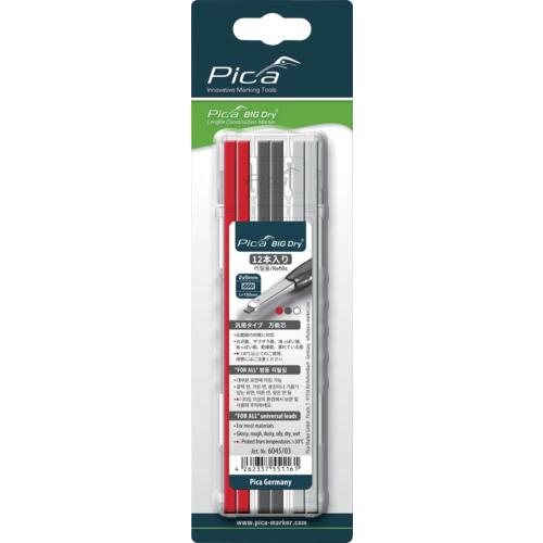 Pica Marker社 ピカマーカー 建築用シャープペンシル“BIG Dry”用替芯 12本入り ...
