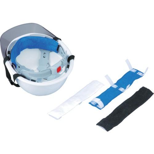 東洋物産工業 トーヨーセフティ ヘルメット取付式汗取りデコパット 青 タオル地 NO.67-BU 期...