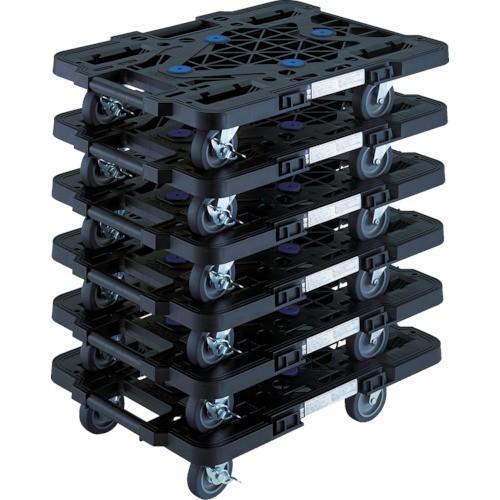 トラスコ中山 TRUSCO まとめ買い 樹脂製平台車 ルートバン MPK-500JS-BK 6台セッ...