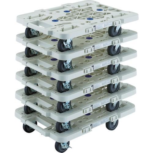 トラスコ中山 TRUSCO まとめ買い 樹脂製平台車 ルートバン MPK-500JS-W 6台セット...