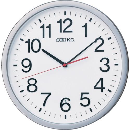 セイコータイムクリエーション 株 SEIKO 電波掛時計 直径361×48 P枠 銀色メタリック K...
