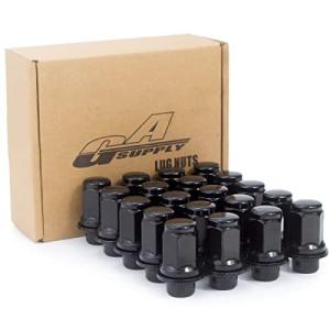 GAsupply トヨタ 5穴アルミホイール用ナット47mmロング M12 P1.5 レーシングナット 平面座 スチール製 ブラッ