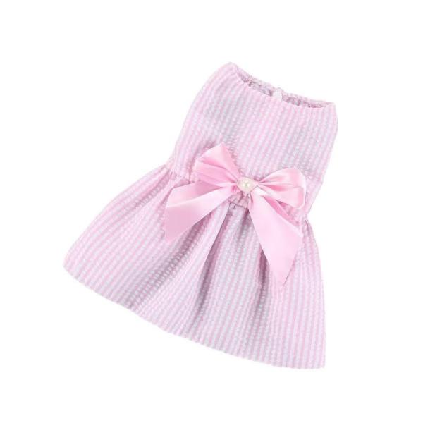 【Rainbow Nexus】選べるカラーとサイズ 犬用ワンピース レッドチェック柄 ボーダー柄 ｜...