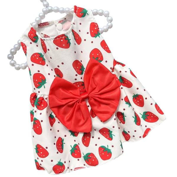 【Rainbow Nexus】選べるカラーとサイズ 犬用ワンピース レッドチェック柄 ボーダー柄 い...