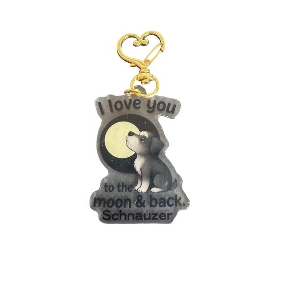 [Rainbow Nexus] ミニチュアシュナウザー アクリルキーホルダー 可愛い 犬グッズ 英語...