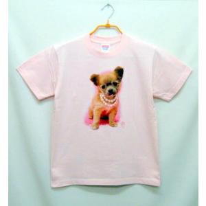 チワワ (パピー) tシャツ 半袖 カットソー 丸首型 クルーネック 綿100% コットン トップス...