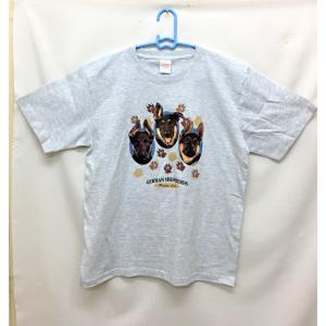 ジャーマンシェパード (PAW) tシャツ 半袖 カットソー 丸首型 クルーネック 綿100% コットン トップス 服 レディース メンズ シンプル かわいい おしゃれ お揃い
