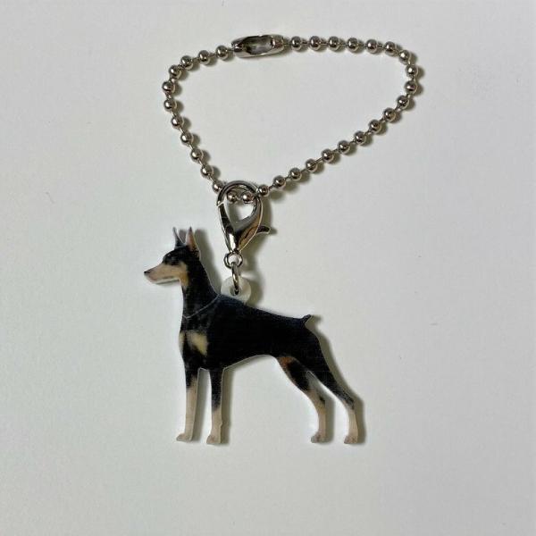 ドーベルマン ドーベルマン グッズ バッグチェーン マスクチャーム アクリル 犬 いぬ イヌ dog...