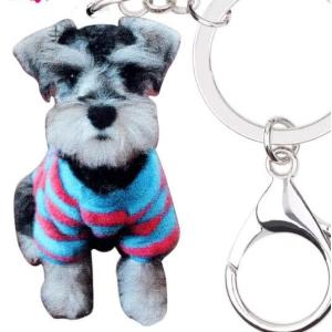 キーホルダー シュナウザー シュナグッズ アクリル 犬 いぬ イヌ dog
