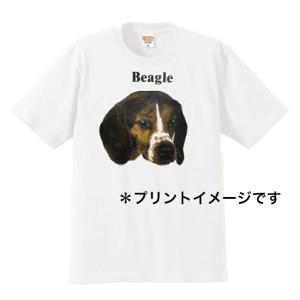 ビーグル tシャツ 半袖 カットソー 丸首型 クルーネック 綿100% コットン トップス 服 レディース メンズ シンプル かわいい おしゃれ イベント お揃い ドッグ｜trust-wanpoint