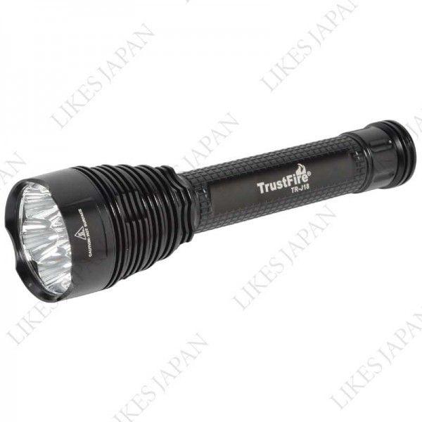 【セット商品】LED懐中電灯 8000ルーメン　J18 ハンディライト フラッシュライト トラストフ...