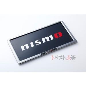 NISMO ニスモ ブラッククロームメッキナンバープレートリム NISSAN GT-R R35 96210-RN020 トラスト企画 ニッサン (660101862｜trustkikaku4