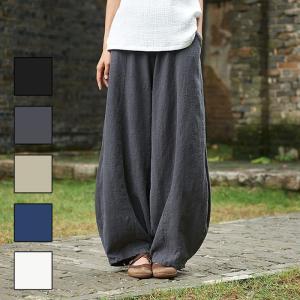 ワイドパンツ レディース ゆったり ロング ウエストゴム