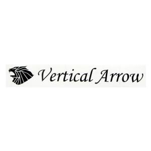 Vertical Arrow 黒ロゴ カッティング ステッカー/シール 幅25cm