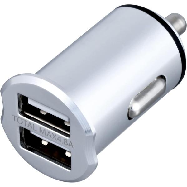 F326 DC アルミパワー プラグ UA×2 | シガーソケット 充電器 車用 車 車で充電 2口...