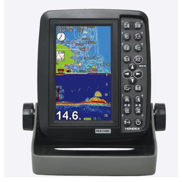 HONDEX（本多電子）5型ワイド液晶ポータブルプロッター魚探 PS-611CN　II