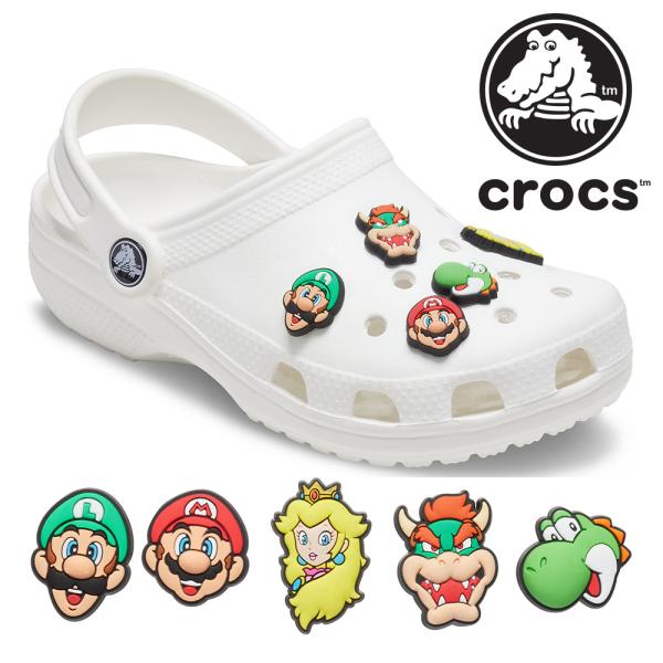 クロックス アクセサリ メンズ レディース ジビッツ チャーム スーパーマリオ 5PK 100077...