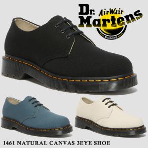 ドクターマーチン 国内正規販売代理店 Dr.Martens レディース メンズ 1461 NATURAL CANVAS 3 EYE SHOE キャンバス 3ホール｜つるや 靴のTSURUYA