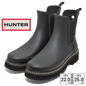 HUNTER ハンター 国内正規品 レディース リファインド スティッチ ディテール チェルシー ブーツ QFS2100RMA サイドゴア ショート 厚底｜try-group