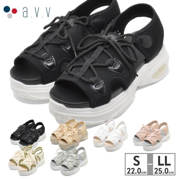 a.v.v サンダル レディース 3201 アー・ヴェ・ヴェ エアソール 厚底 スポーツサンダル