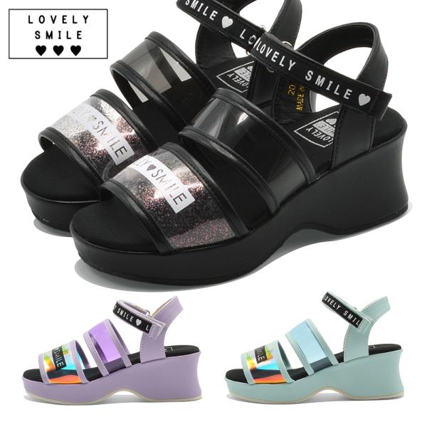 ラブリースマイル サンダル キッズ クリアベルトサンダル LS5035 Lovely smile