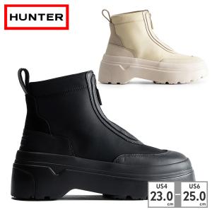 HUNTER レインシューズ レディース エクスプローラー アンクル ジップ フラットフォームブーツ WFS1000LNY ハンター WOMENS｜つるや 靴のTSURUYA