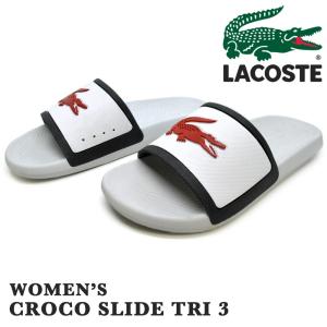 LACOSTE ラコステ CFA0044 407 CROCO SLIDE TRI 3 クロコ スライド レディース サンダル 海 川 プール｜try-group