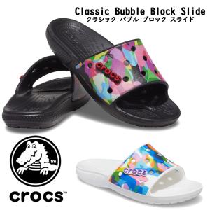 クロックス crocs サンダル レディース メンズ Classic Bubble Block Slide クラシック バブル ブロック スライド 207408 0C4 94S｜try-group
