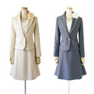 洗練された素材感 コサージュ付 セレモニースーツ 入学式 卒業式 結婚式 ママ スーツ フォーマルスーツ 20代 30代 40代 #su20072