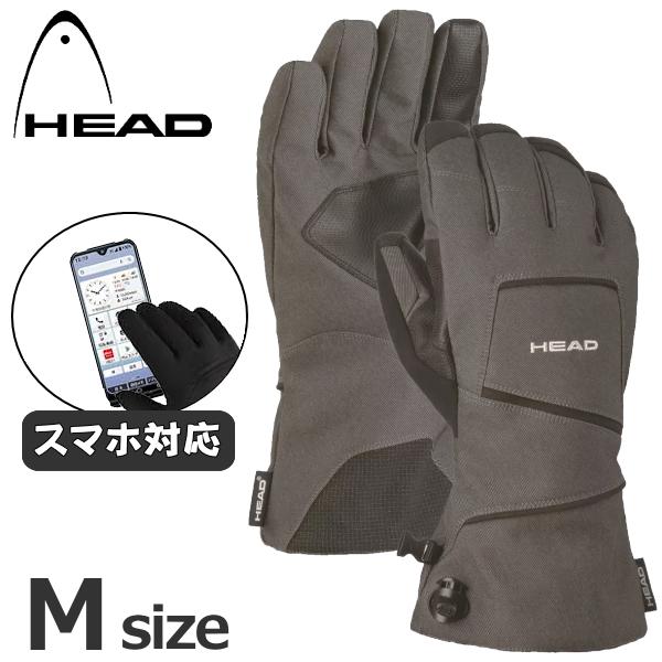 【ポイント2倍】スキーグローブ スノーボード スキー グローブ HEAD Mサイズ グレー M ヘッ...