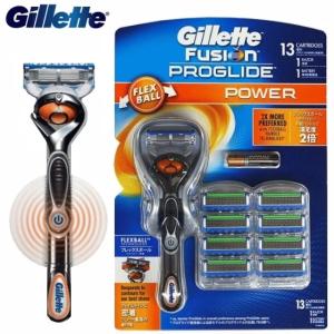 ジレット フュージョン プログライド 5枚刃 フレックスボール パワー 電動 摩擦軽減 替刃 13枚付き Gillette Fusion PROGLIDE POWER