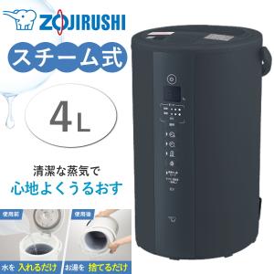 象印 スチーム式 加湿器 4L EE-TB60 スチーム式加湿器 大容量 お手入れ簡単 フィルターなし 卓上 ブラック EE-TB60-BM EETB60 EETB60BM