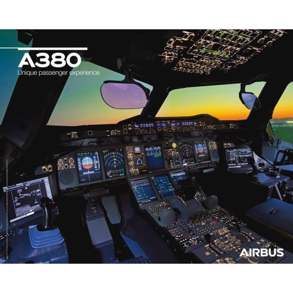 AIRBUS A380 コックピット Night ver. ポスター