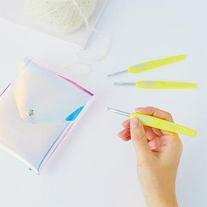 クロバー 限定品 かぎ針「ペン-E」セット ネオンイエロー